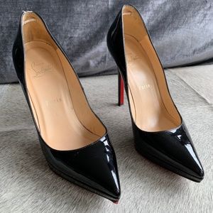 CHRISTIAN LOUBOUTIN $1200 BLACK PIGALLE 120 PLATOS